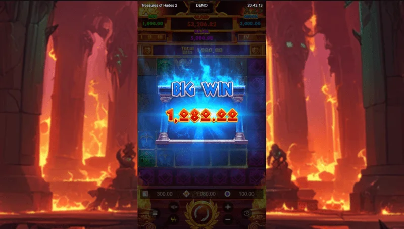 Treasures of Hades 2 — голяма печалба на разширена мрежа 7×7 в слота от Rectangle Games