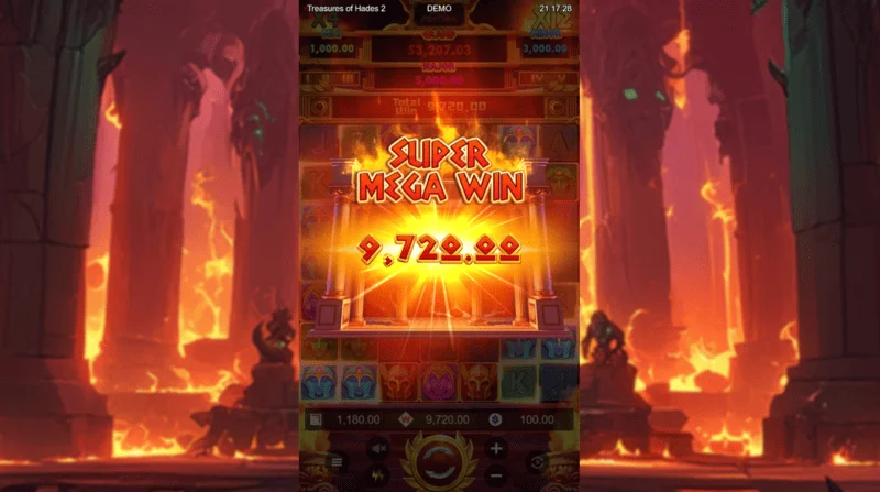 Treasures of Hades 2 — супер мега печалба в кръг Free Spins с кумулативен множител